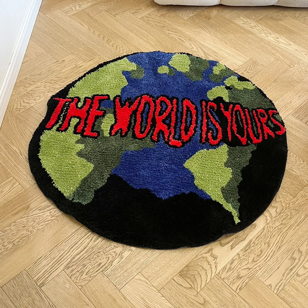Scarface Inspired Rug – The World Is Yours Tufted Floor Mat
