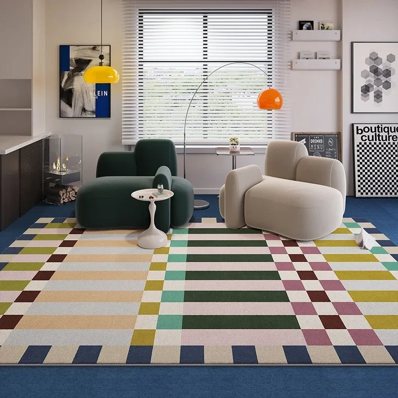 Chromatique Reverie – Large Retro Art Rug by Aurelia Voss | Solaria Spectrum Collection