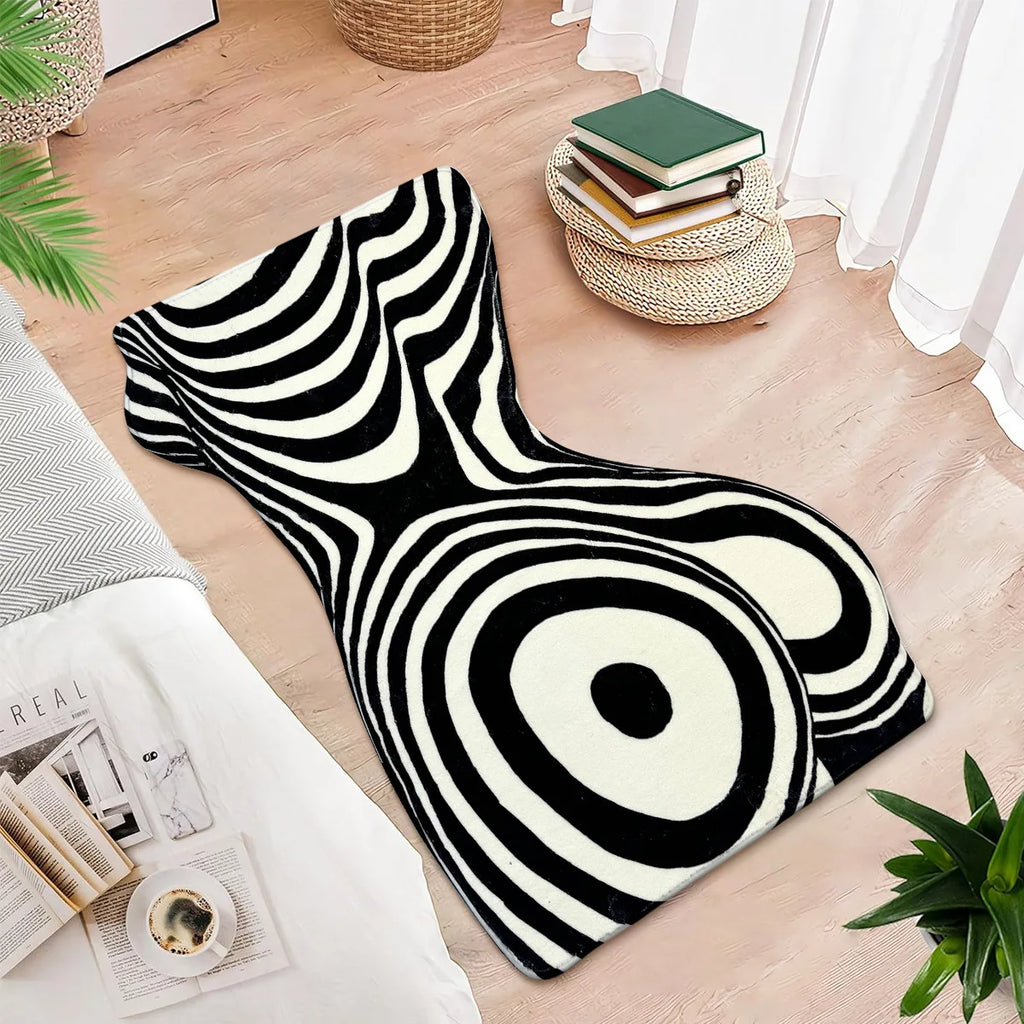 Minimalist Body Shape Rug – Tufted Aesthetic Carpet