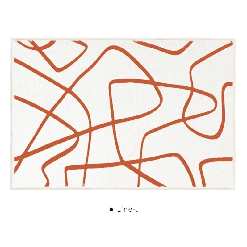 “The Monolith Curve” — Tufted Linework Rug from the Liora Kessan Studio Collection