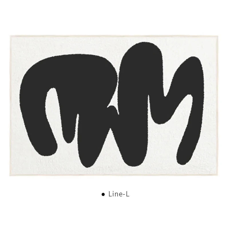 “The Monolith Curve” — Tufted Linework Rug from the Liora Kessan Studio Collection