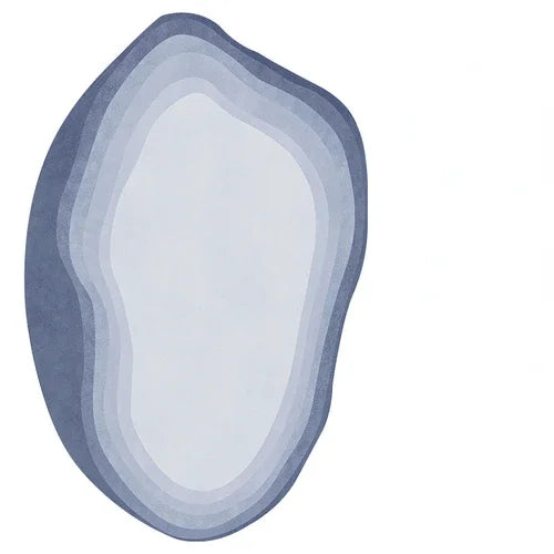 Aurora Oval Plush Art Rug — Lumière Collection by Atelier Maeve