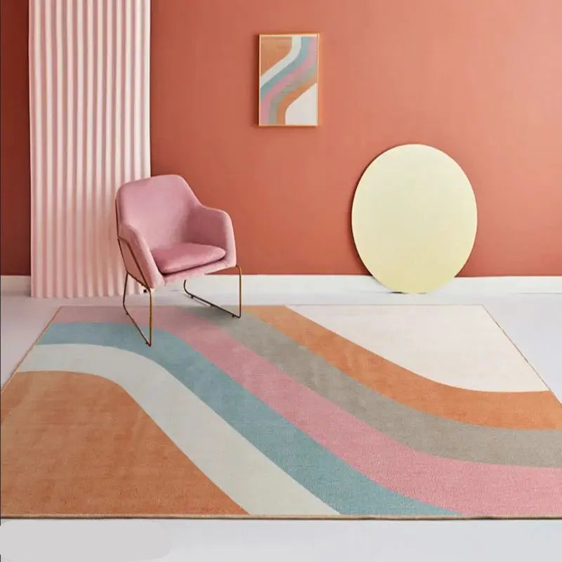 “Soft Horizon Study Collection” — Tufted Velvet Minimalist Rug from the Soren Hale Scandinavian Collection