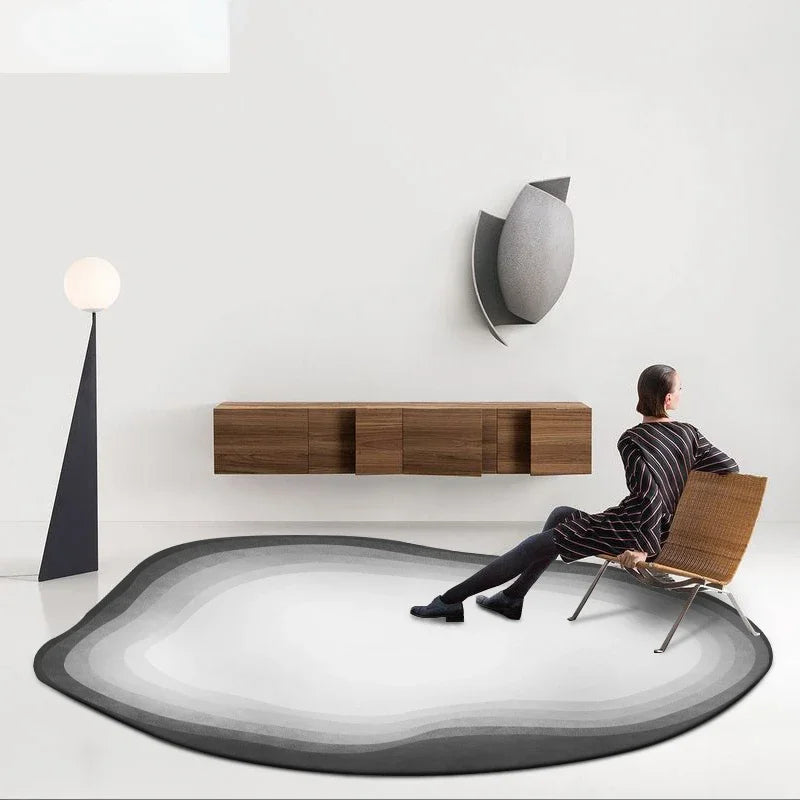 Aurora Oval Plush Art Rug — Lumière Collection by Atelier Maeve