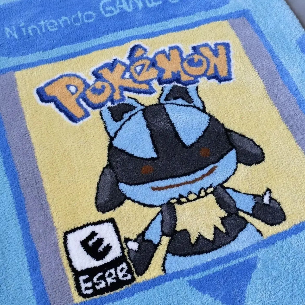 Retro Game Cartridge Rug – Vintage-Style Red Gaming Tufted Mat for Bedroom or Game Room.