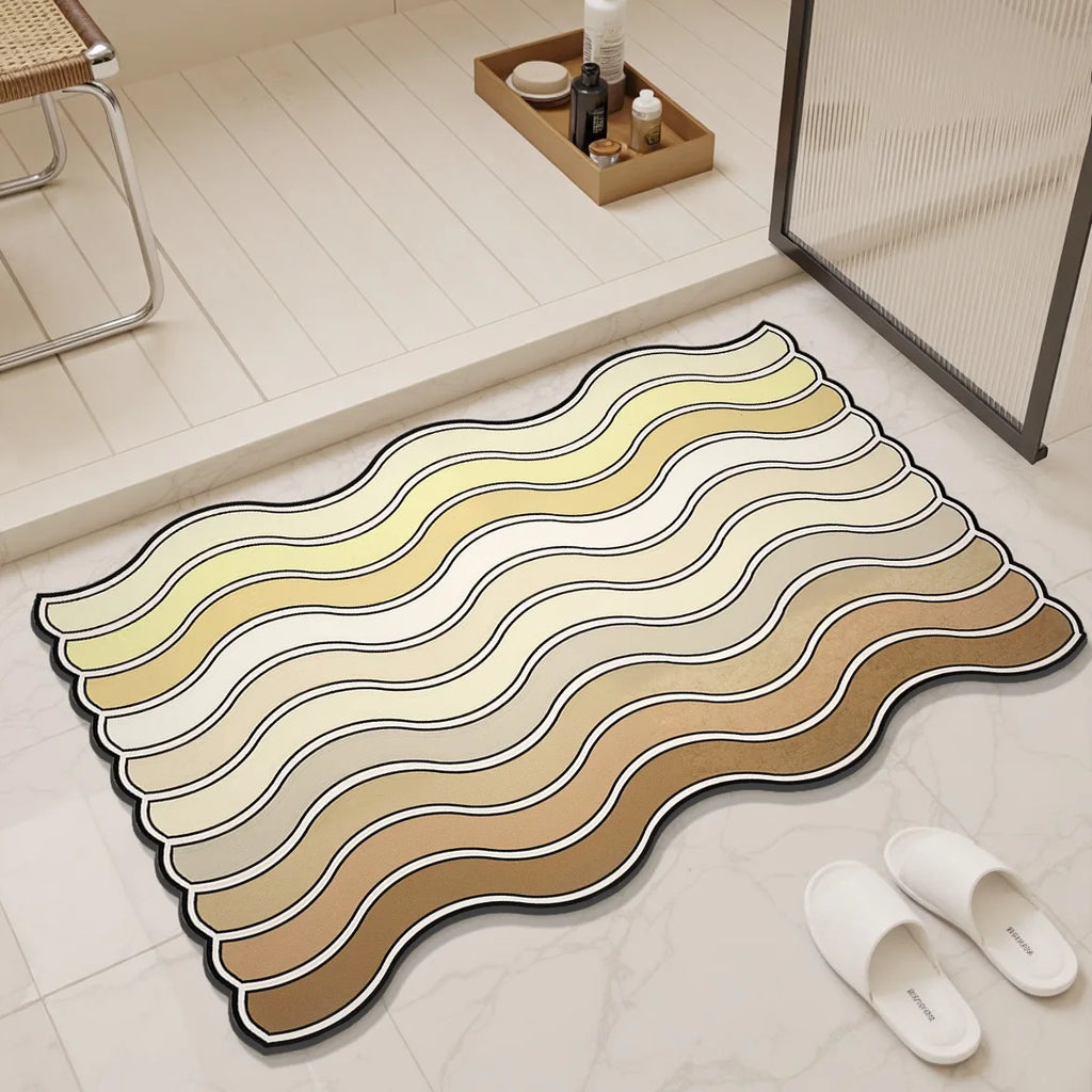 “Azure Flow" Bath Rug – Design by Liora Vale