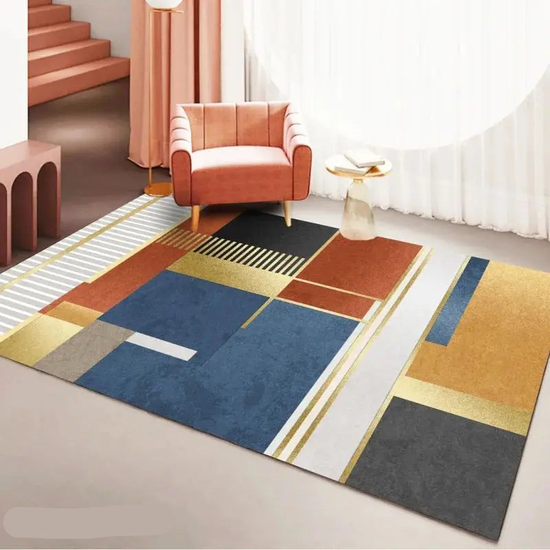 “Soft Horizon Study Collection” — Tufted Velvet Minimalist Rug from the Soren Hale Scandinavian Collection