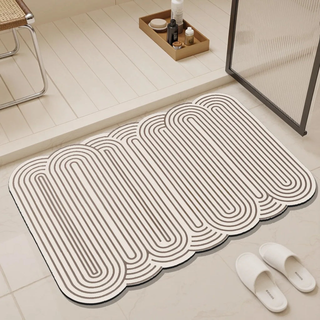 “Azure Flow" Bath Rug – Design by Liora Vale