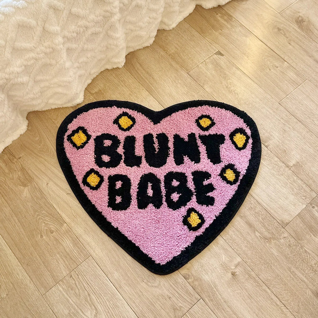 Pink Heart Tufted Rug – Cute Babe Design Floor Mat