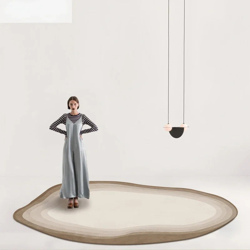 Aurora Oval Plush Art Rug — Lumière Collection by Atelier Maeve