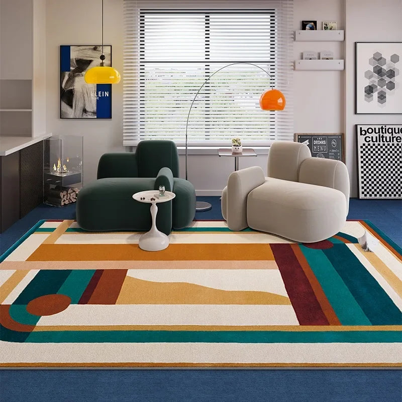 Chromatique Reverie – Large Retro Art Rug by Aurelia Voss | Solaria Spectrum Collection