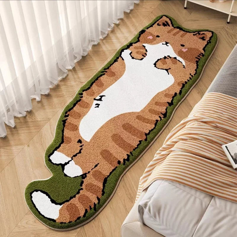 Cat Tufted Rug – Adorable Kitty Design Floor Mat for Bedroom